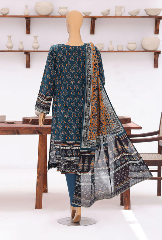 HZ | Platinum Jaipuri Unstitched 3 Piece Digital Printed Lawn