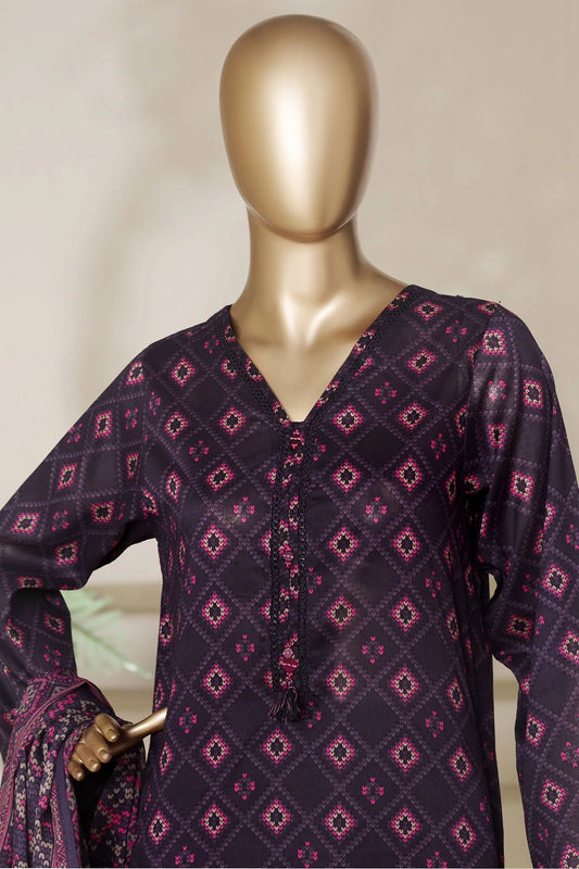 Sada Bahar | Stitch 3 PC Printed Lawn with Farshi Shalwar