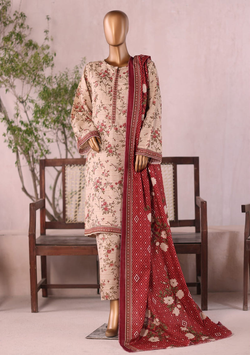 Bin Saeed | Stitched 3pc Printed Khaddar Collection