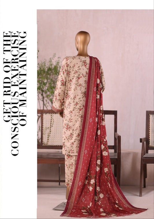 Bin Saeed | Stitched 3pc Printed Khaddar Collection