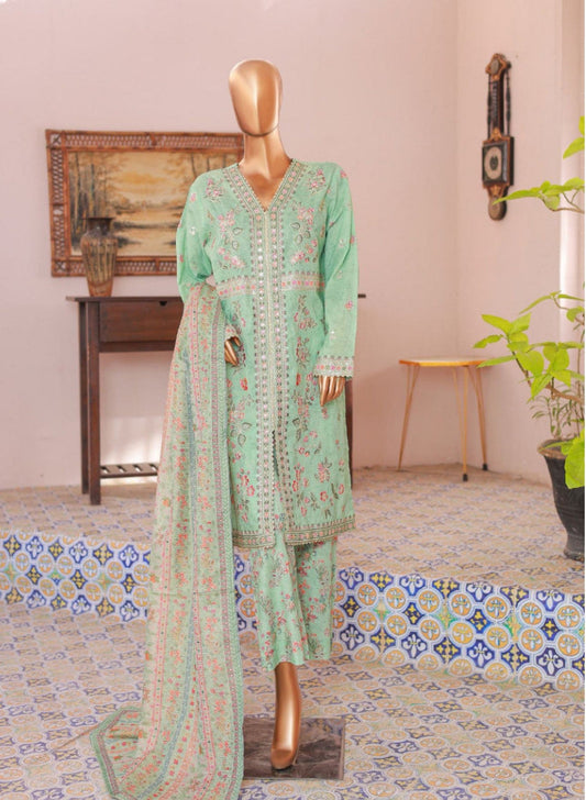 Bin Saeed | Stitched 3pc Luxury Embroidered Lawn Collection
