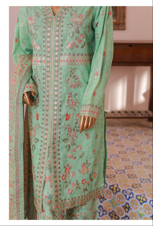 Bin Saeed | Stitched 3pc Luxury Embroidered Lawn Collection