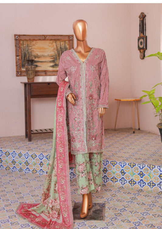Bin Saeed | Stitched 3pc Luxury Embroidered Lawn Collection