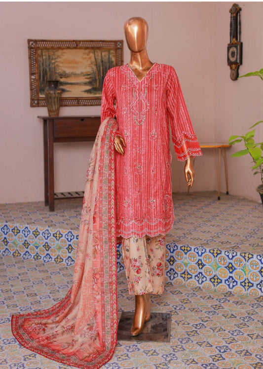 Bin Saeed | Stitched 3pc Luxury Embroidered Lawn Collection