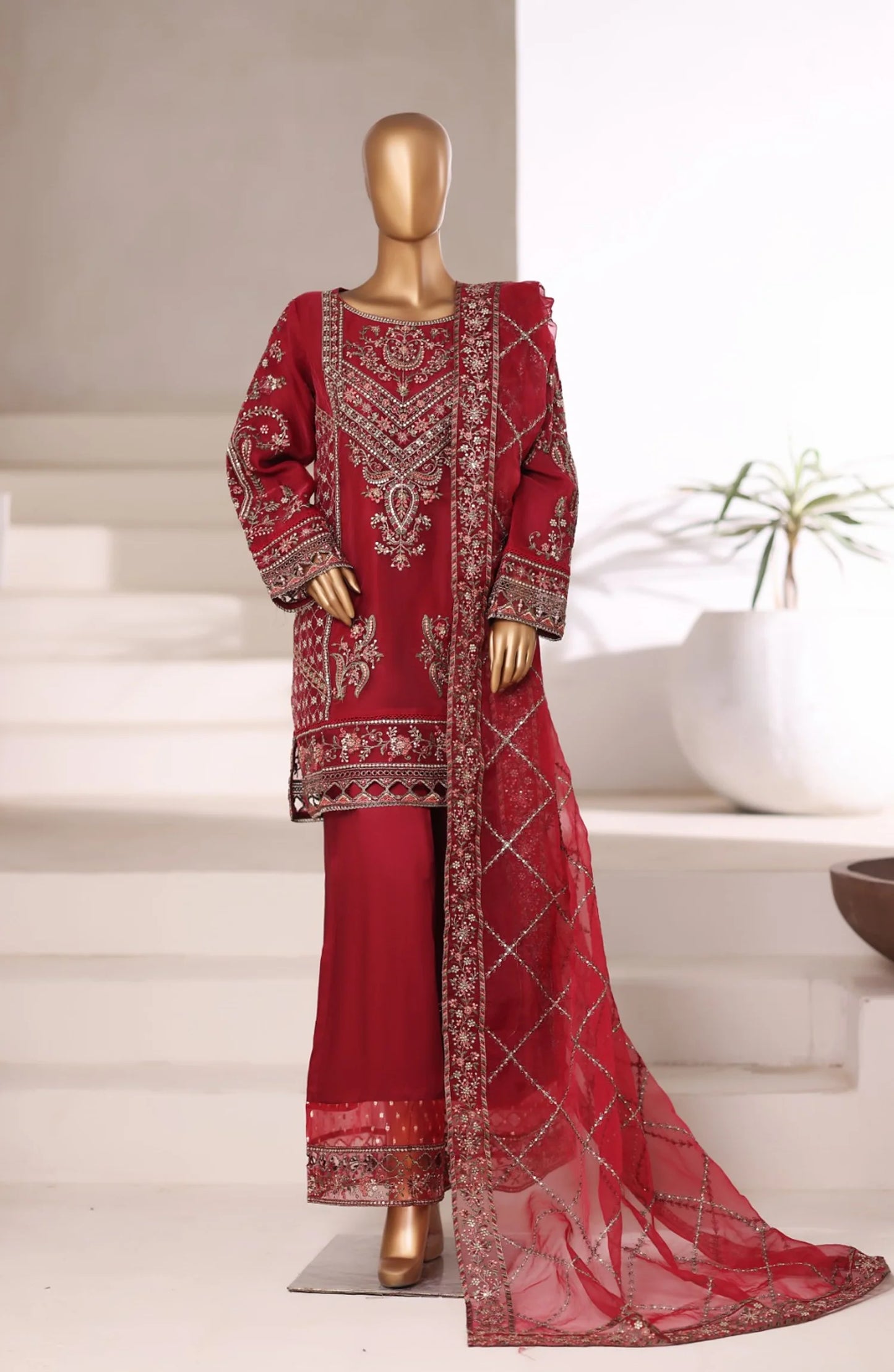Sada Bahar | Stitch 3 Pc Luxury Embroidered Organza Collection