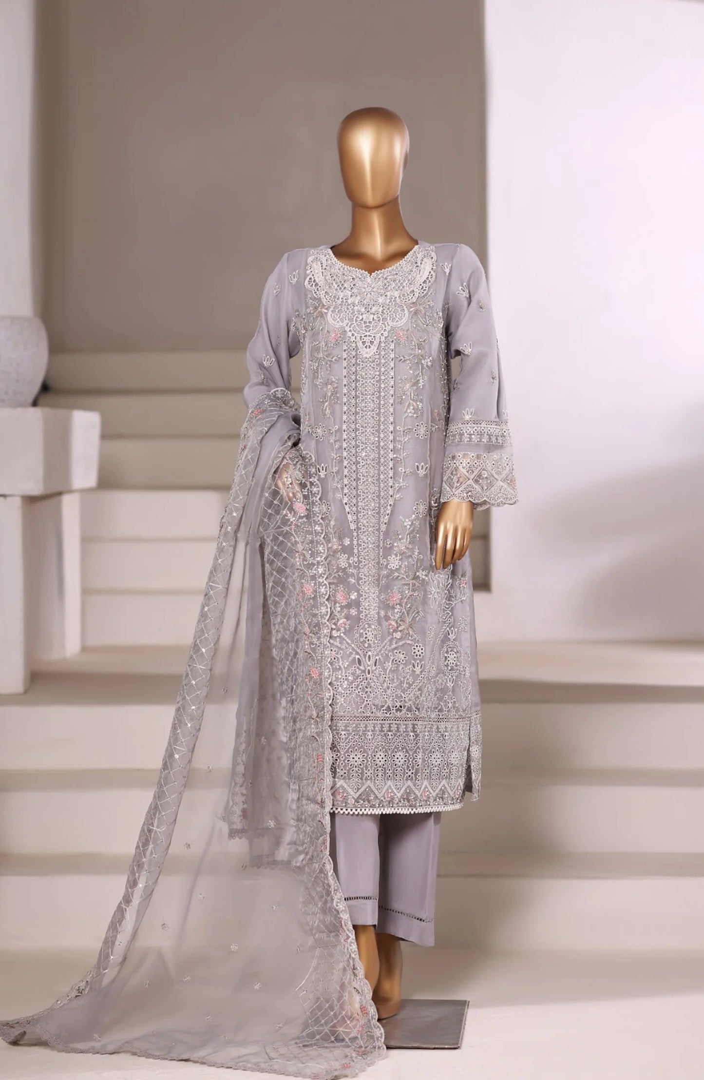 Sada Bahar | Stitch 3 Pc Luxury Embroidered Organza Collection