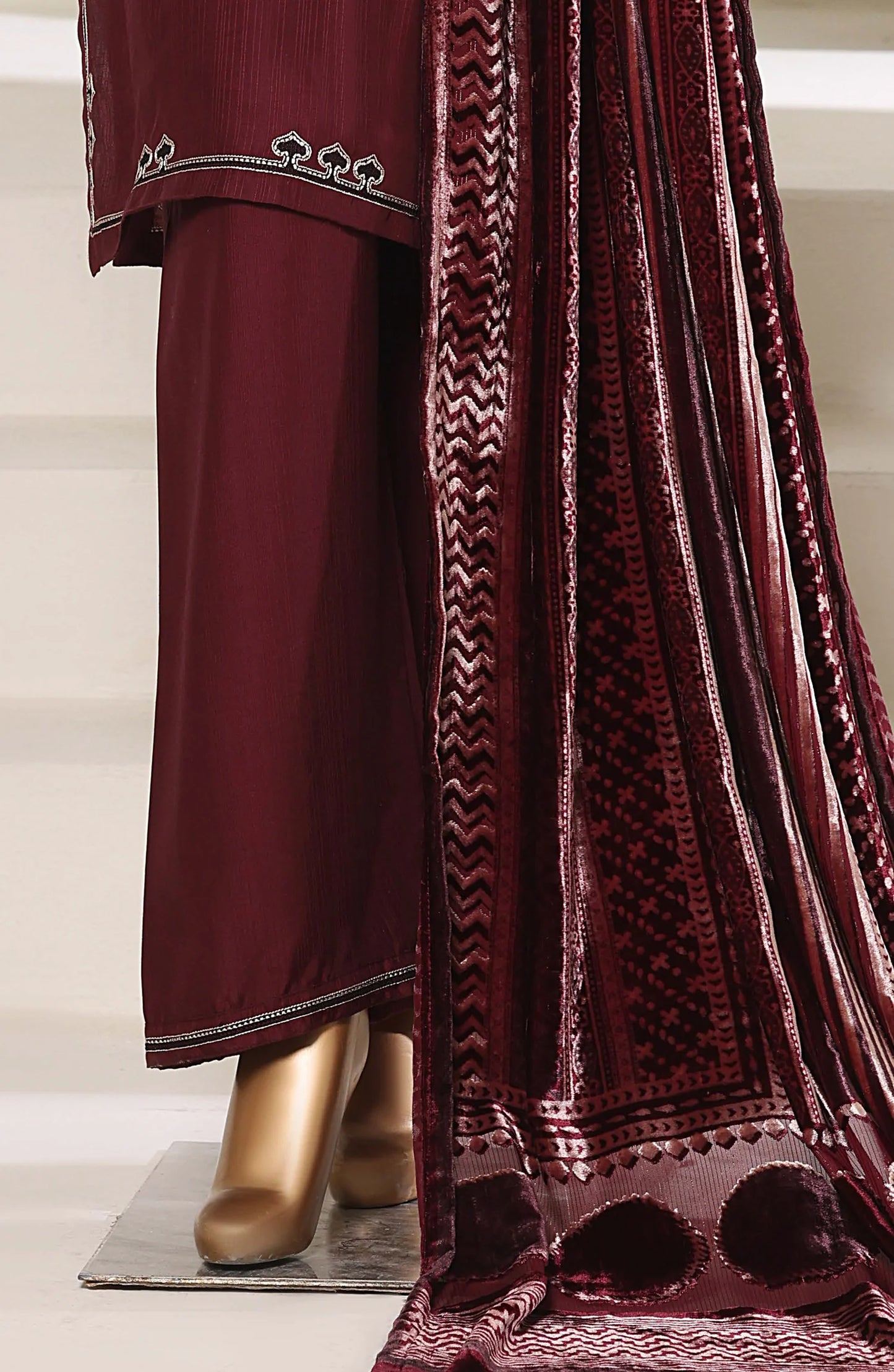 Sada Bahar | Stitch 3 Pc Luxury Embroidered Viscose with Palachi Shawl