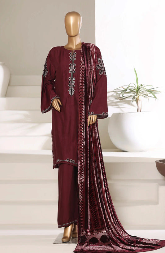 Sada Bahar | Stitch 3 Pc Luxury Embroidered Viscose with Palachi Shawl