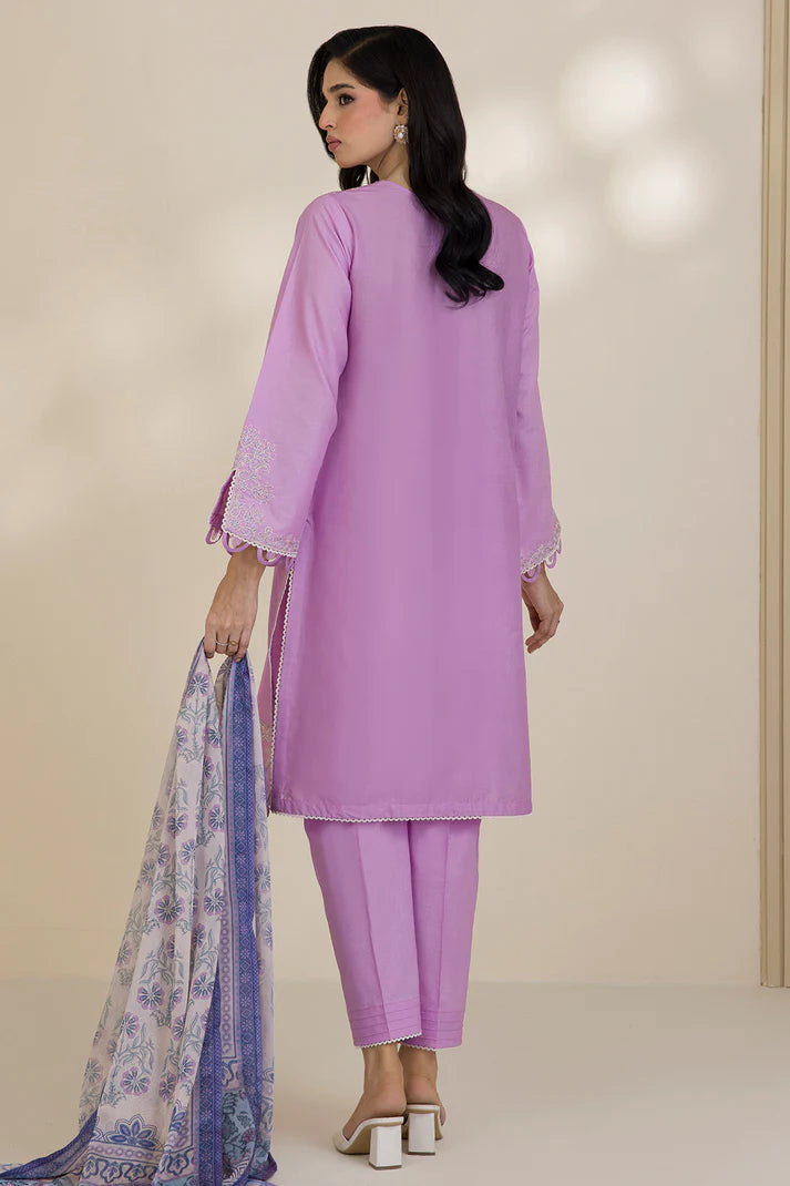 Zellbury | Unstitched 3PC Dyed Embroidered Cotton Collection