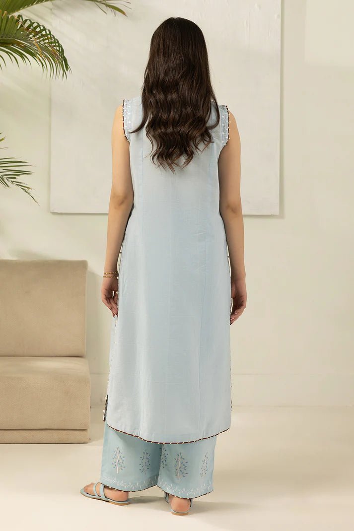 Zellbury | Unstitch 2 Pc Dyed Embroidered Cambric Collection - BarerahFabrics