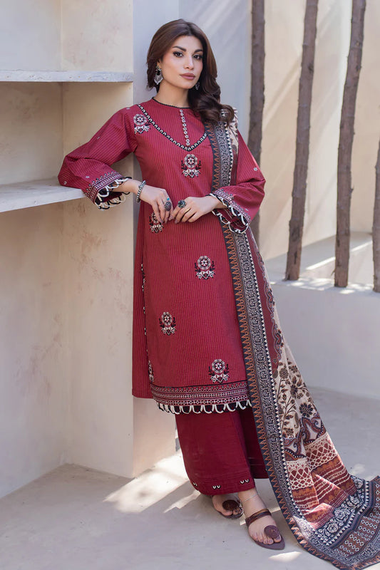 Zellbury | Unstitched 3 Pc Printed Embroidered Khaddar Collection