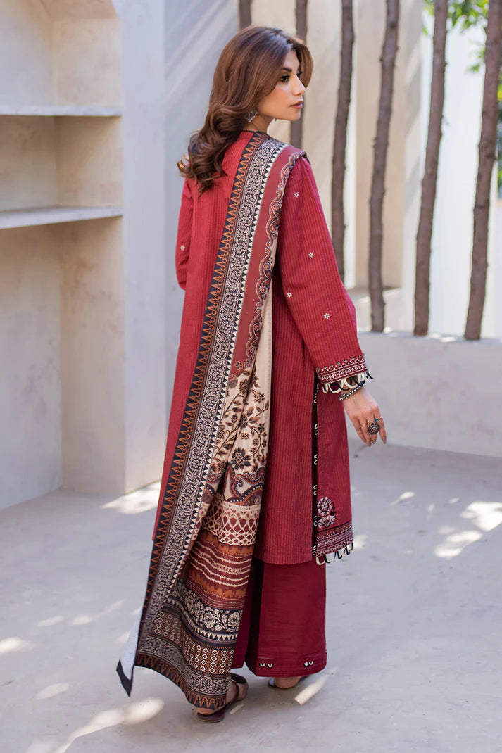 Zellbury | Unstitched 3 Pc Printed Embroidered Khaddar Collection