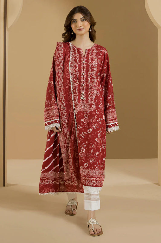 Zellbury | Unstitched 3 Pc Digital Printed Linen Collection