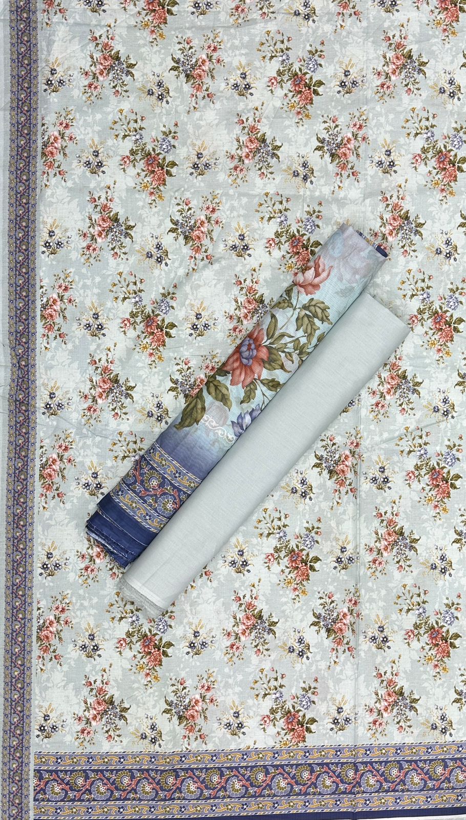 Bin Saeed | Unstitched 3PC Printed Cotton Suit