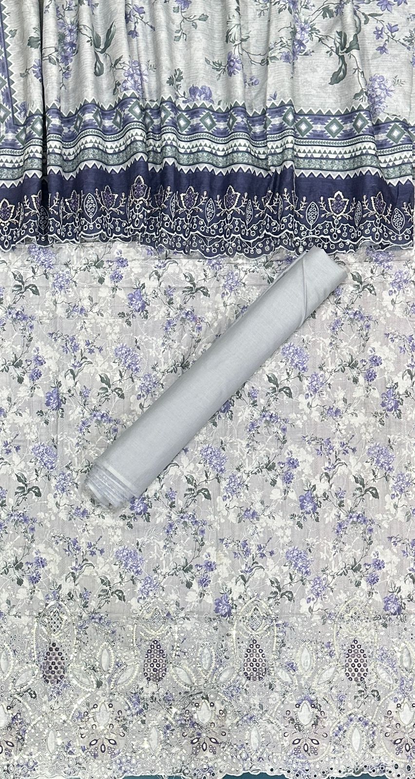 Bin Saeed | Unstitched 3-Piece Embroidered Cotton