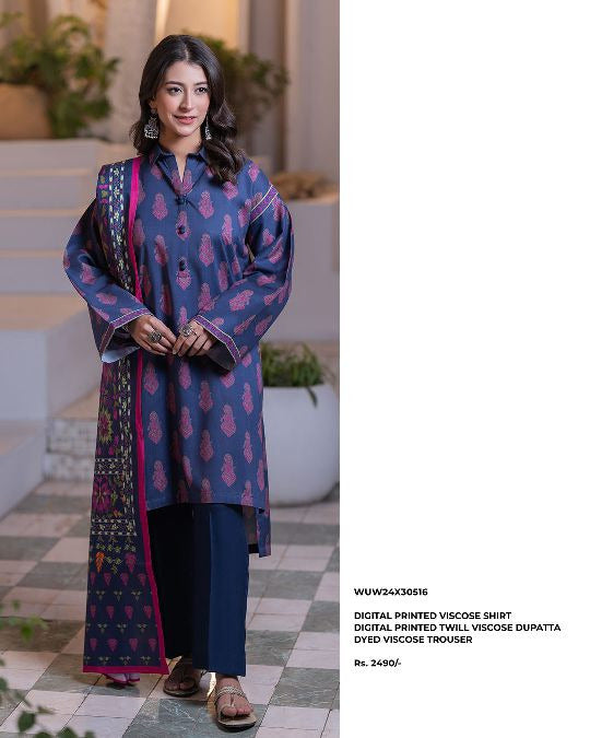 Zellbury | Unstitched 3 Piece Viscose Collection