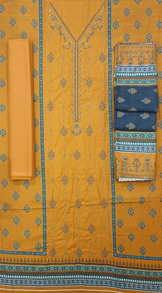 Bin Saeed | Unstitched 3pc Embroidered Khaddar Collection