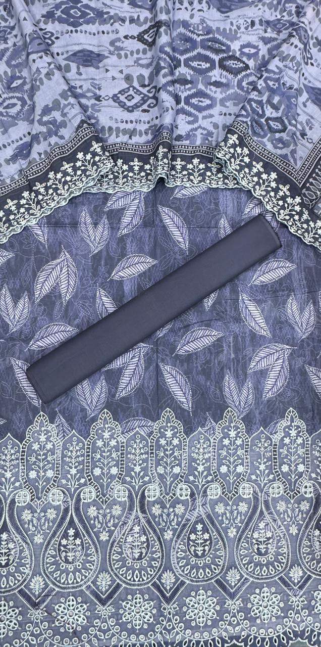 Riwayat | Unstitched 3 PC Embroidered Cotton Collection