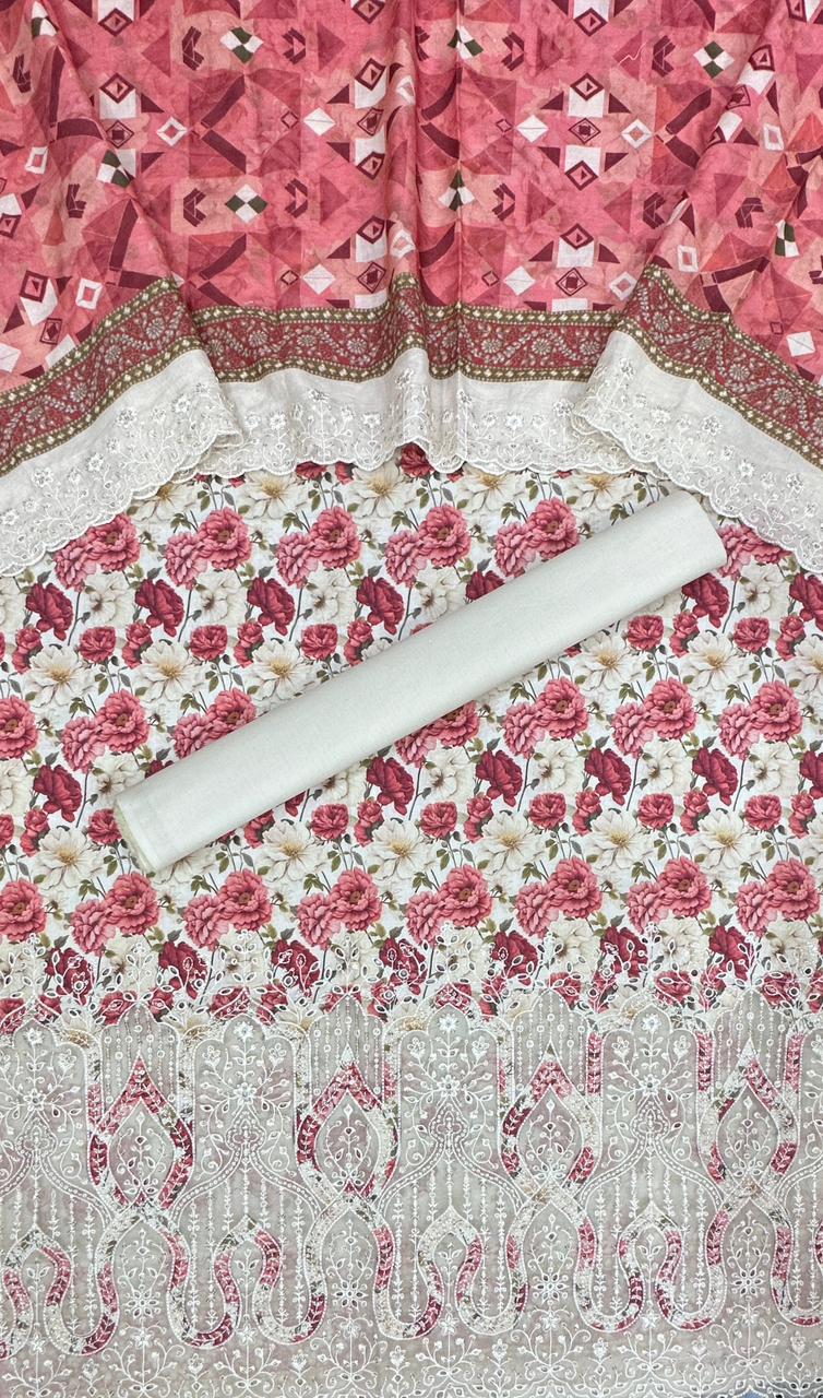 Riwayat | Unstitched 3 PC Embroidered Cotton Collection