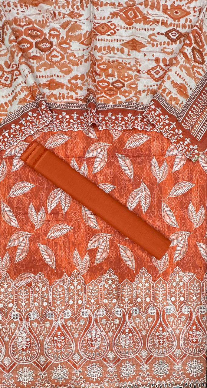 Riwayat | Unstitched 3 PC Embroidered Cotton Collection
