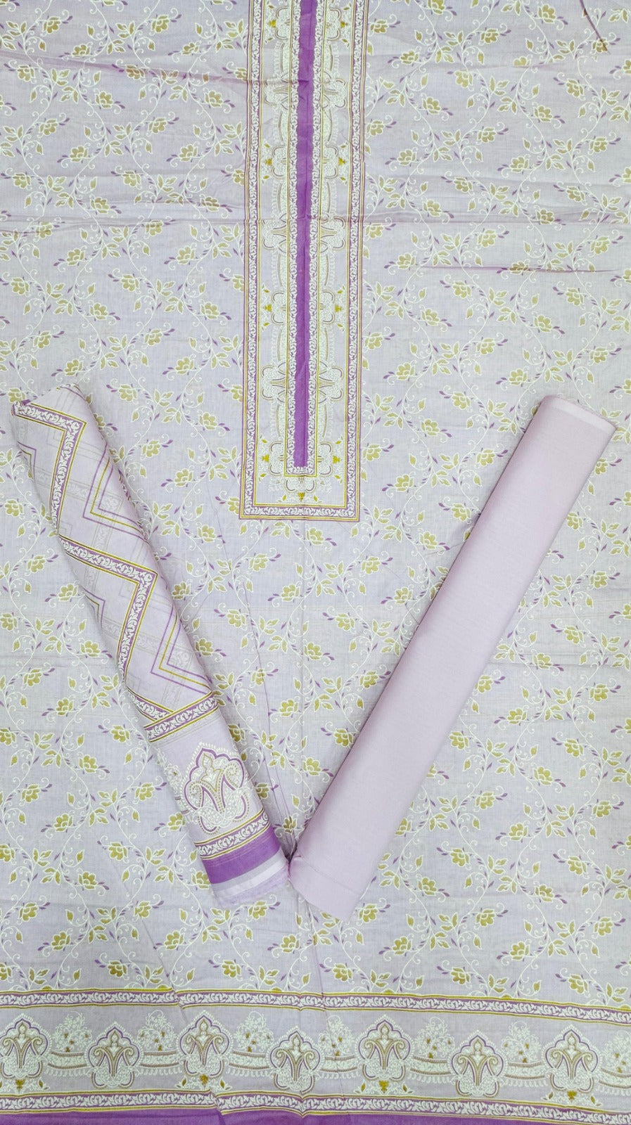 Riwayat | Unstitch 3 Pc Printed Gold Paste Collection
