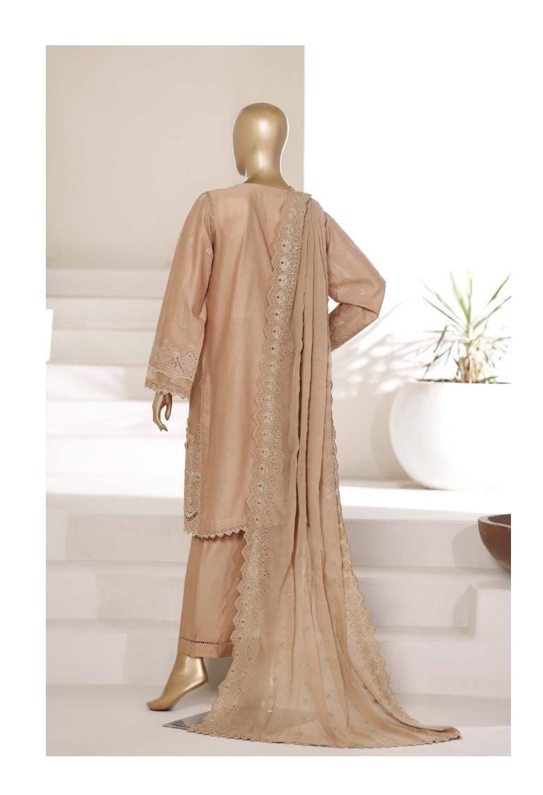 Sada Bahar | Stitch 3 Pc Chikankari Suit featuring 3D laser cut work