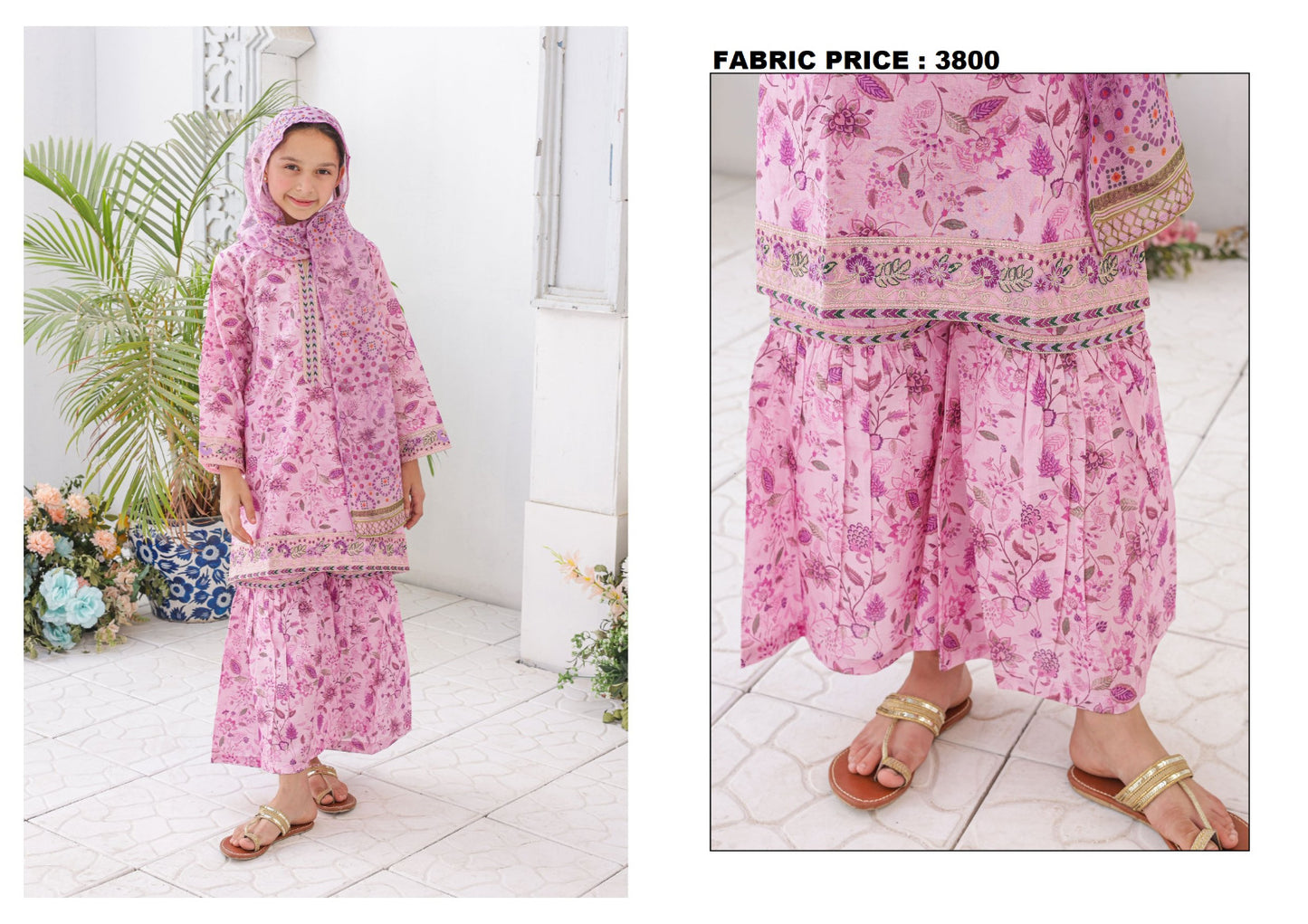 Guriya Suntex Kidz | Stitch 3 Pc Embroidered Lawn – Eid Signature Collection