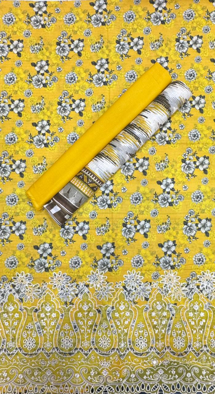 Riwayat | Unstitch 3 Pc Embroidered Lawn Collection With Printed Dupatta