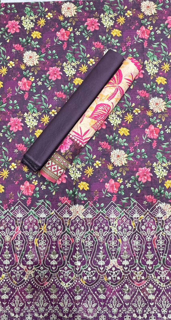 Riwayat | Unstitch 3 Pc Embroidered Lawn Collection With Printed Dupatta