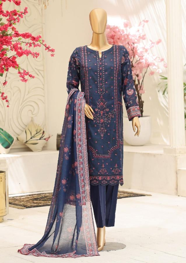 Mehak by HZ | 3 Pc Embroidered Slub Lawn Collection