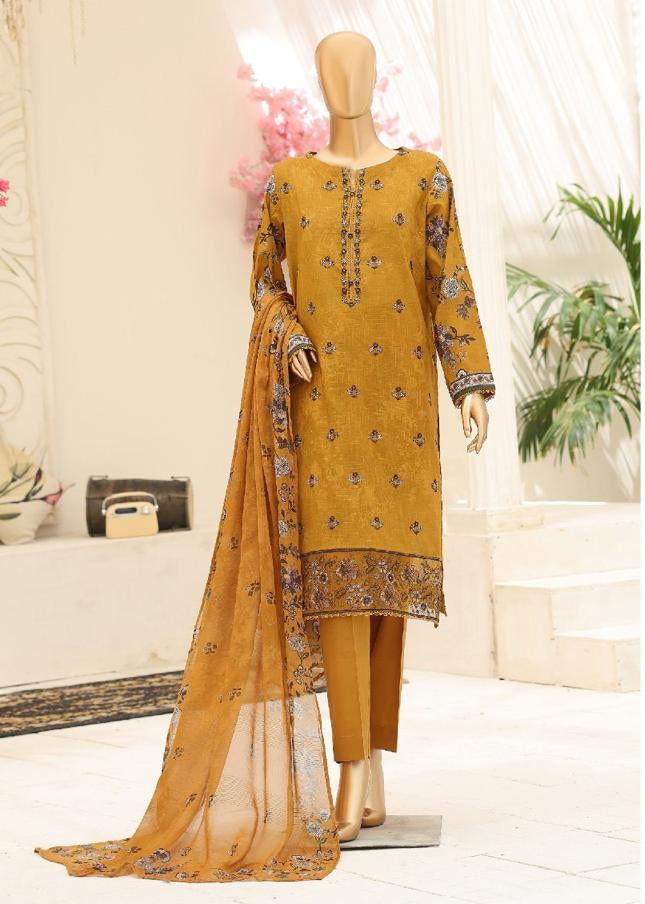 Mehak by HZ | 3 Pc Embroidered Slub Lawn Collection