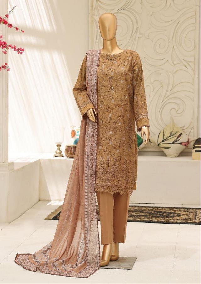 Mehak by HZ | 3 Pc Embroidered Slub Lawn Collection