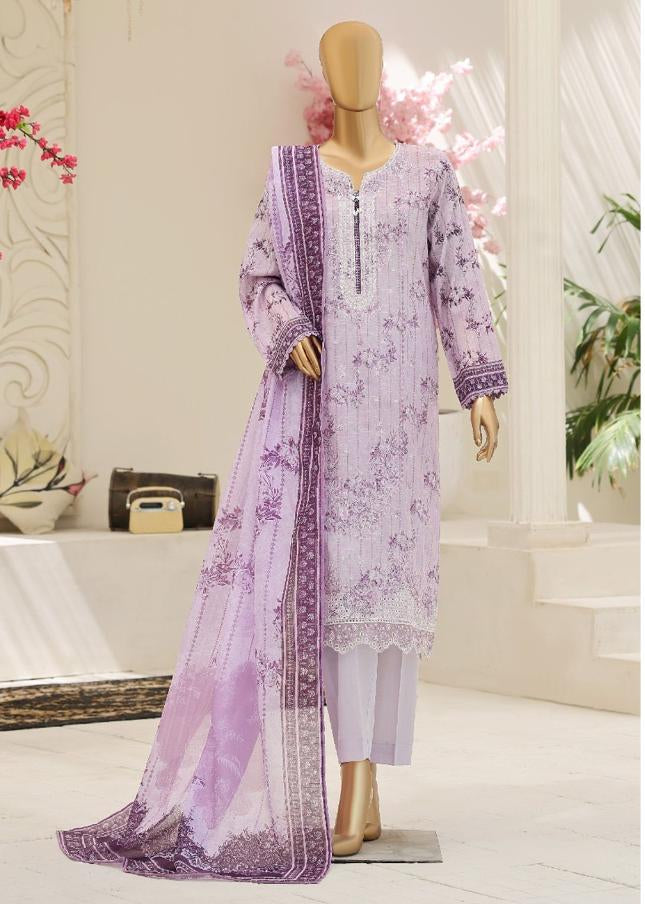 Mehak by HZ | 3 Pc Embroidered Slub Lawn Collection