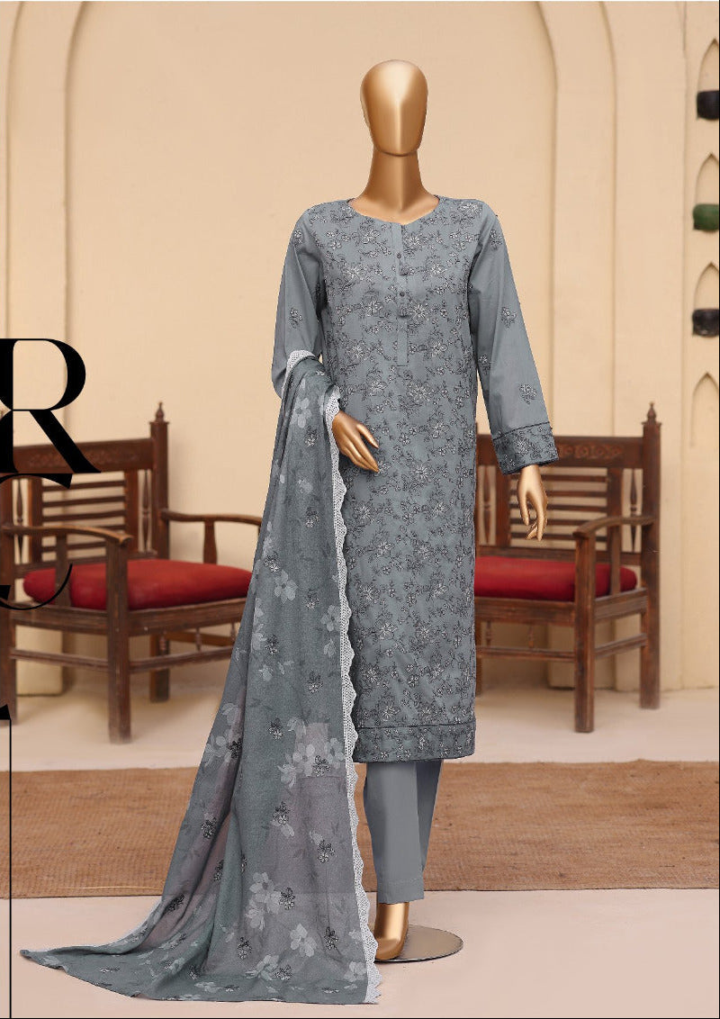 Meeras by HZ | Unstitch 3 Pc Dyed Embroidered Lawn Collection