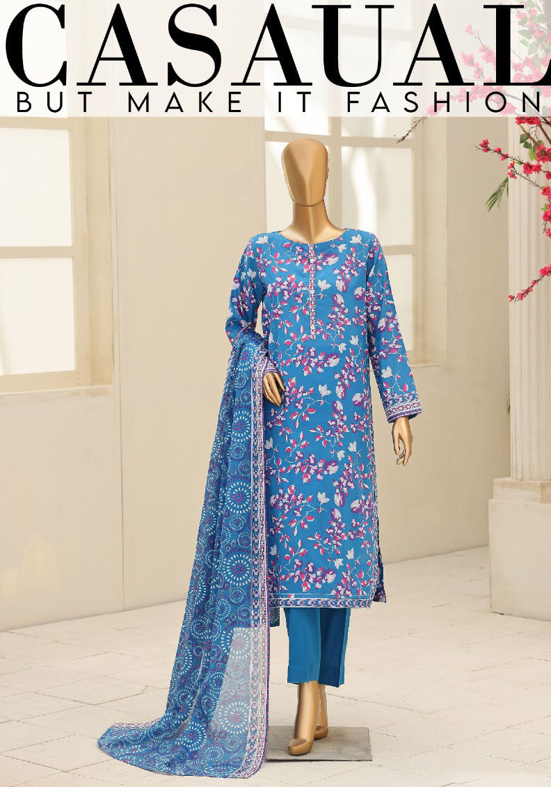 HZ | Summer Unstich 3PC Printed Lawn Collection