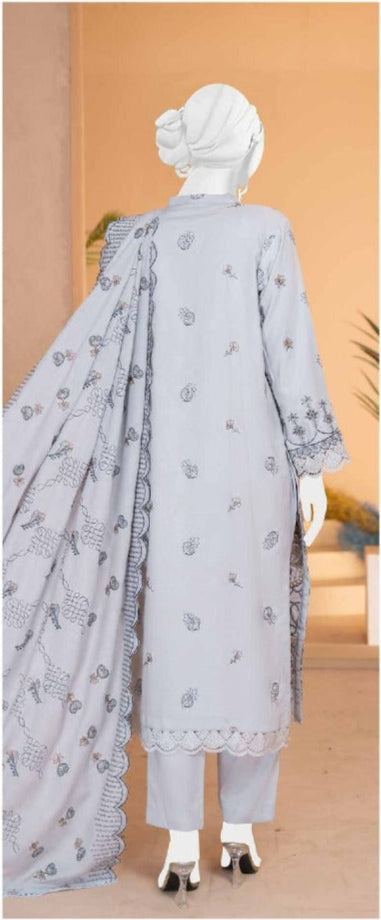 Deda Zaib | Premium Winter Collection by ABC – 3PC Unstitched Embroidered Winter Dress