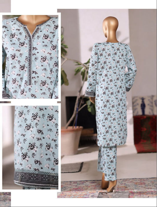 Bin Saeed Printed Khaddar Co-Ords Stitched Collection – 2PCS