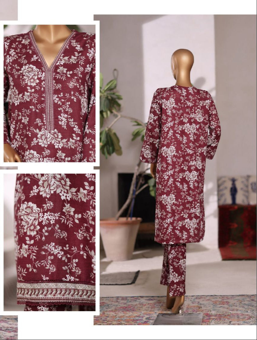 Bin Saeed | Printed Khaddar Co-Ords Stitched Collection – 2PCS