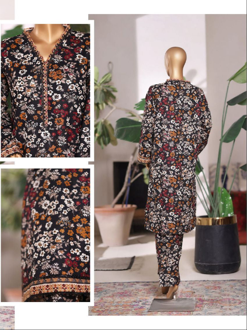 Bin Saeed | Printed Khaddar Co-Ords Stitched Collection – 2PCS