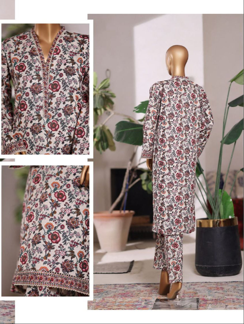 Bin Saeed | Printed Khaddar Co-Ords Stitched Collection – 2PCS