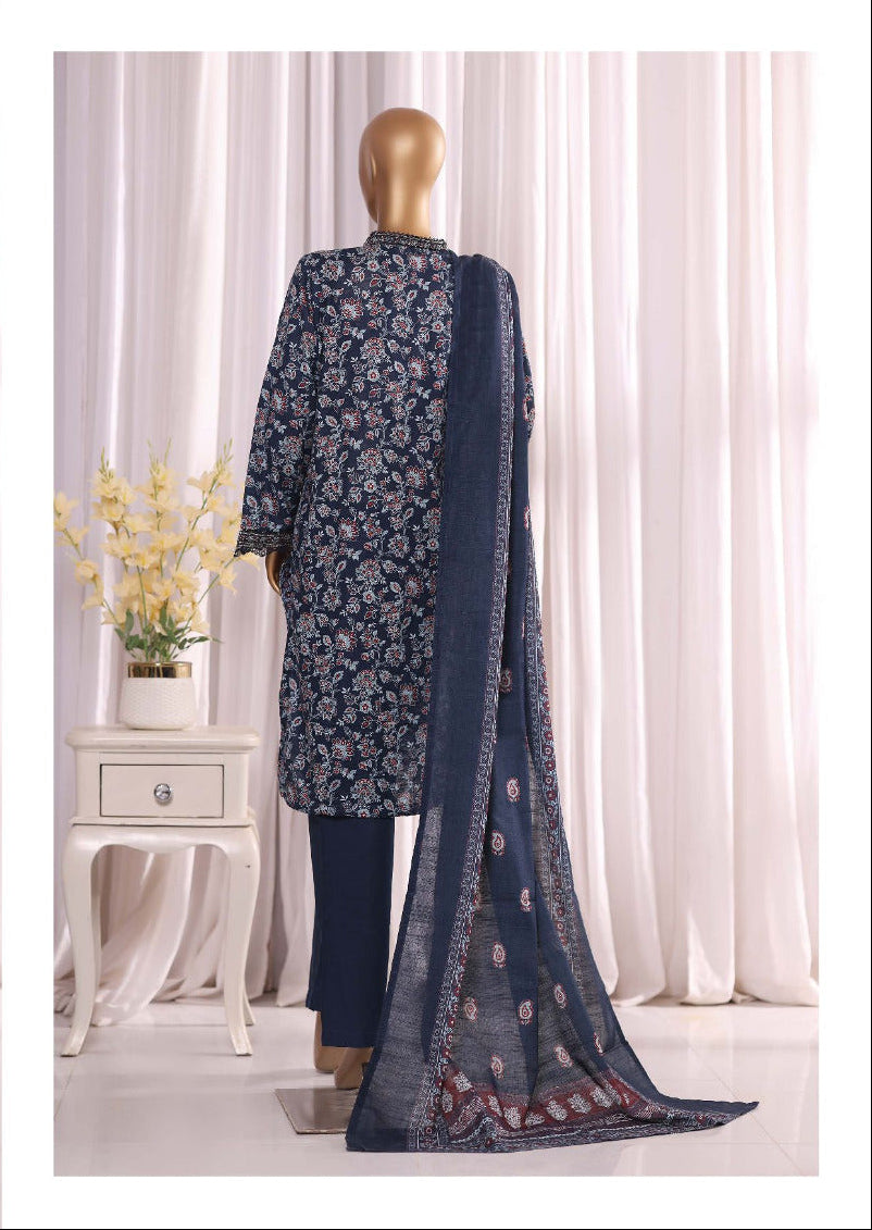 Bin Saeed | Stitched 3pc Embroidered Khaddar Collection
