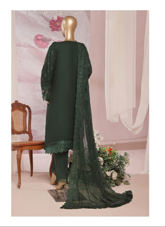 BIN SAEED | Luxury Embroidered Chiffon 3PC Stitched Collection - BarerahFabrics
