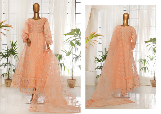 BIN SAEED | Fancy Stitched Embroidered Organza Frock Collection - BarerahFabrics