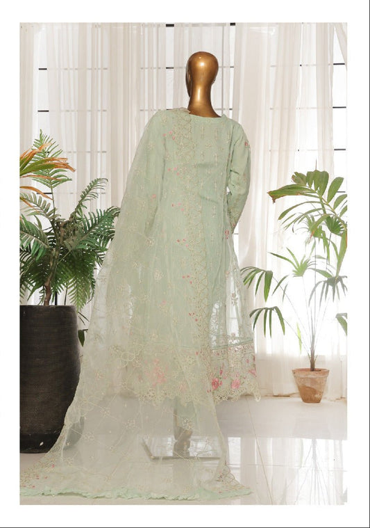 BIN SAEED | Fancy Stitched Embroidered Organza Frock Collection - BarerahFabrics