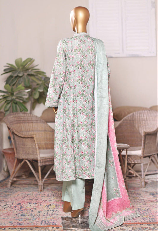 Bin Saeed | Stitched 3PC Printed Khaddar Frock Collection