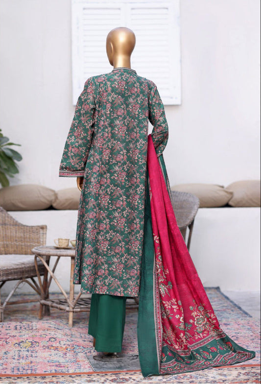 Bin Saeed | Stitched 3PC Printed Khaddar Frock Collection