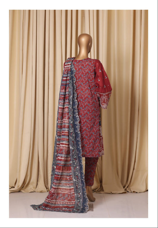 Bin Saeed | Stitched 3pc Luxury Embroidered Cotton Collection