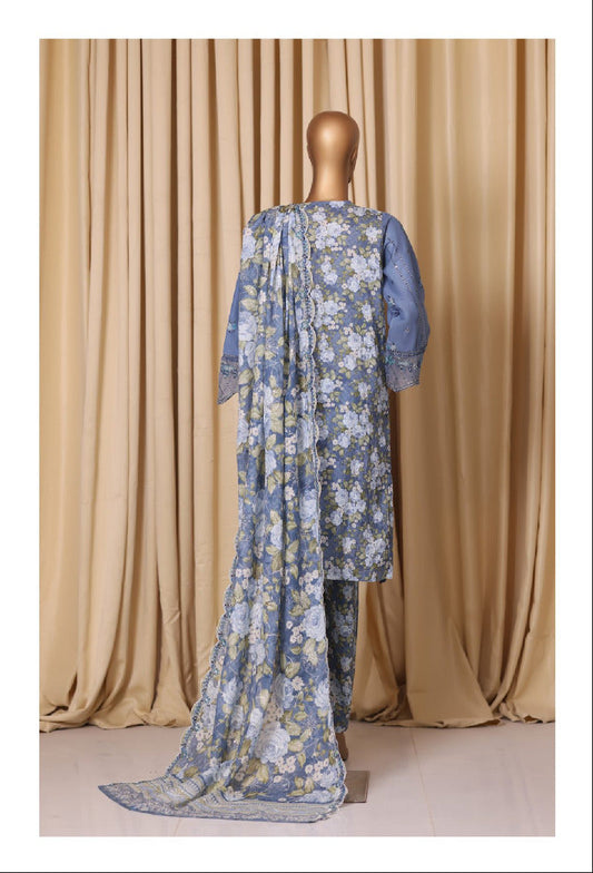 Bin Saeed | Stitched 3pc Luxury Embroidered Cotton Collection