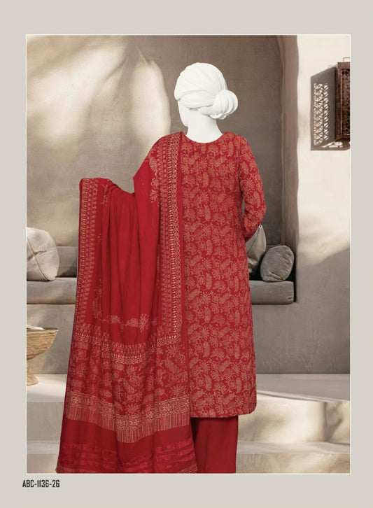 Mahnoor by ABC Fabric | Unstitch 3 Pc Winter Collection Vol 07