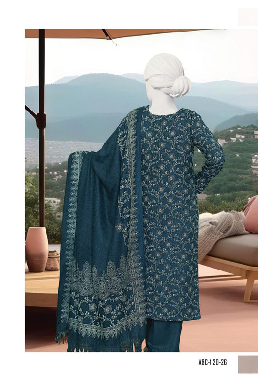 Kashmira by ABC Fabric | Unstitch 3 Pc Printed Winter Zarri Collection